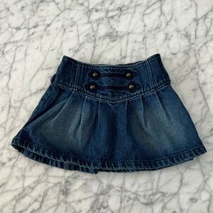 Vintage Denim Skirt Sz 2T Zip Side